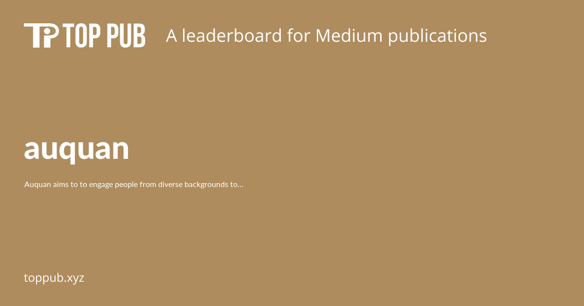 Auquan Top Medium Publications