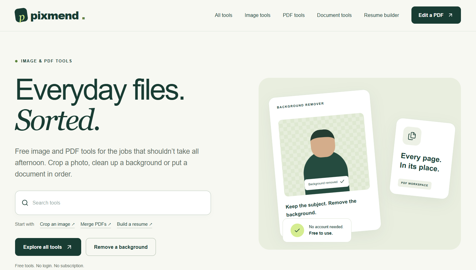 Pixmend application preview