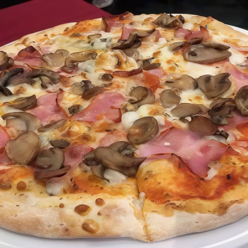 Pizza Con Champiñones