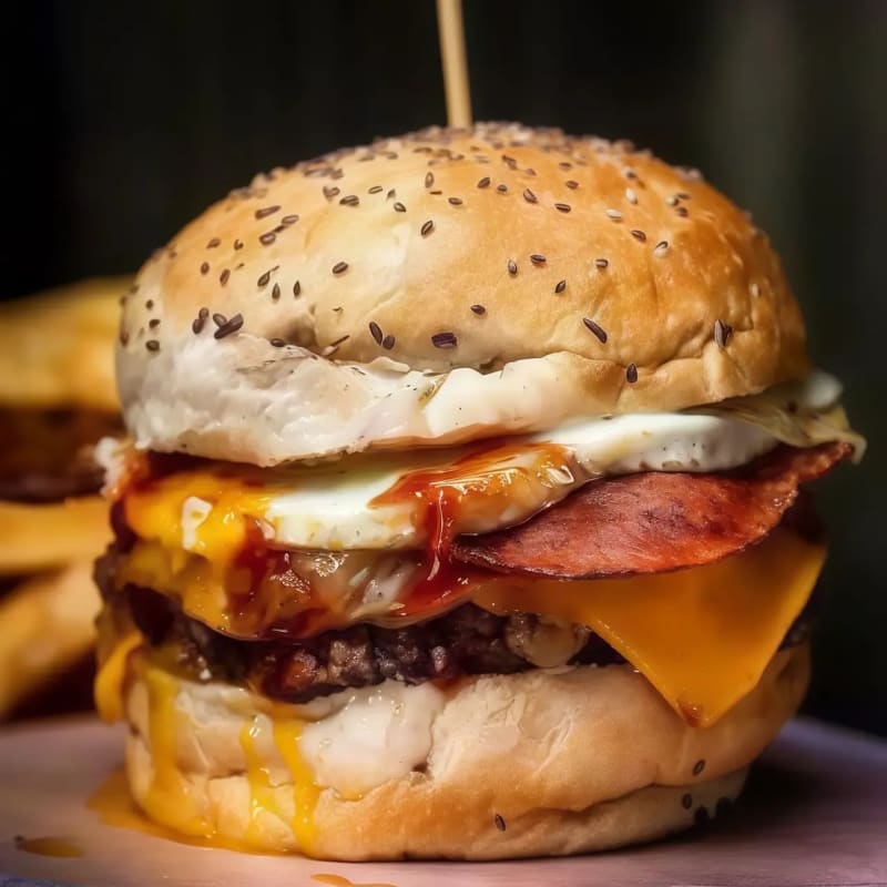 Hamburguesa full con papas