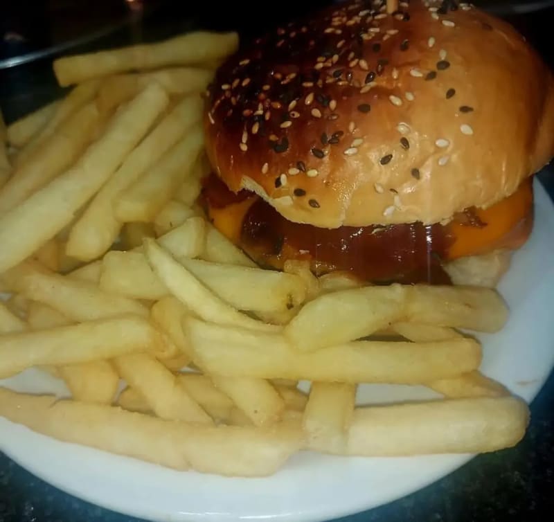 Hamburgesa yankee con papas