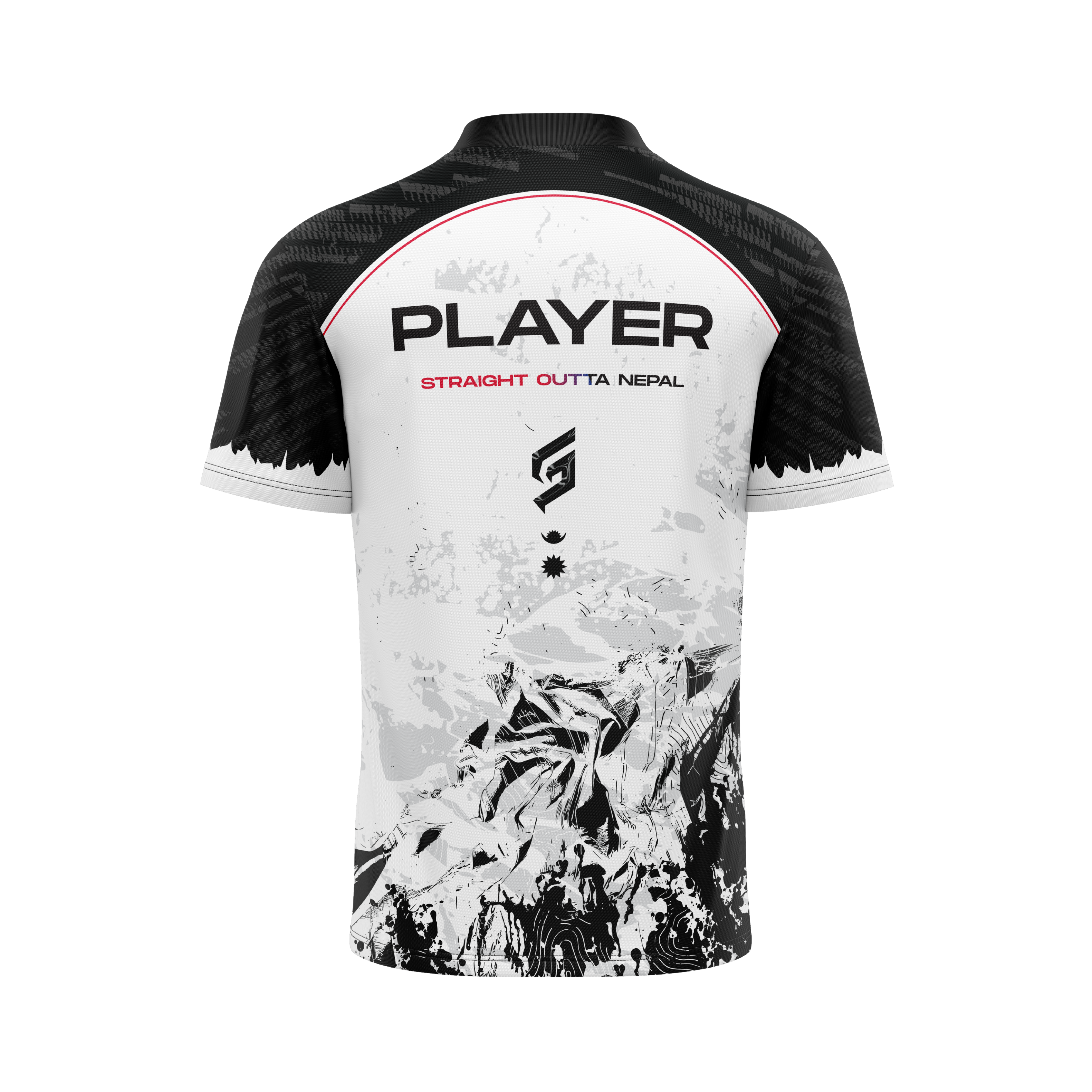 Straight Outta Nepal jersey back design