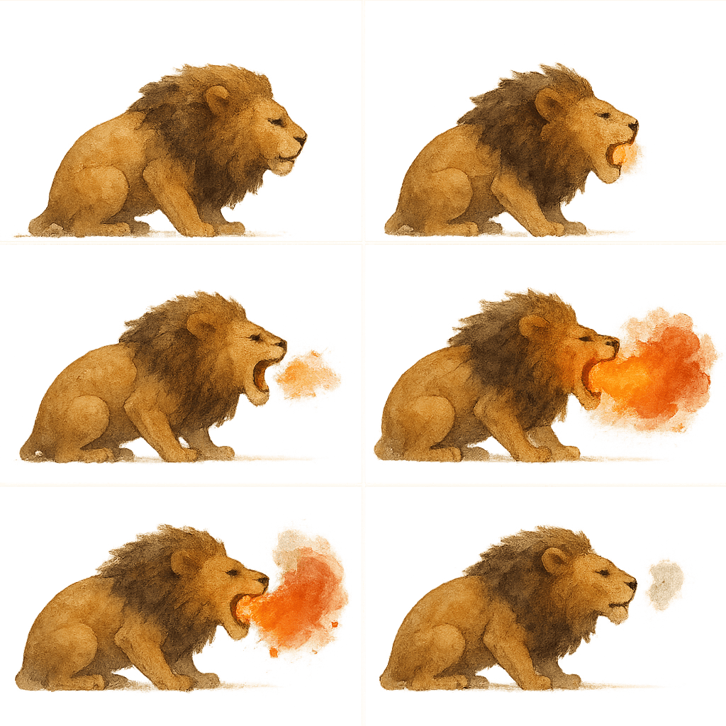 Roaring Inferno! - 5 frame sprite animation