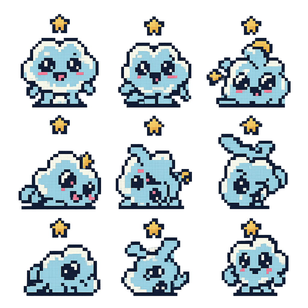 BreakdanceBot - 9 frame sprite animation