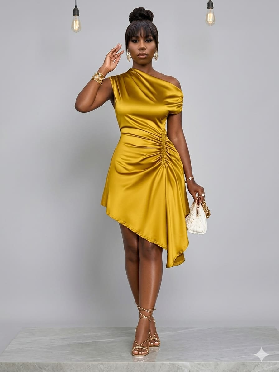 The Luna Drape Dress — view 2