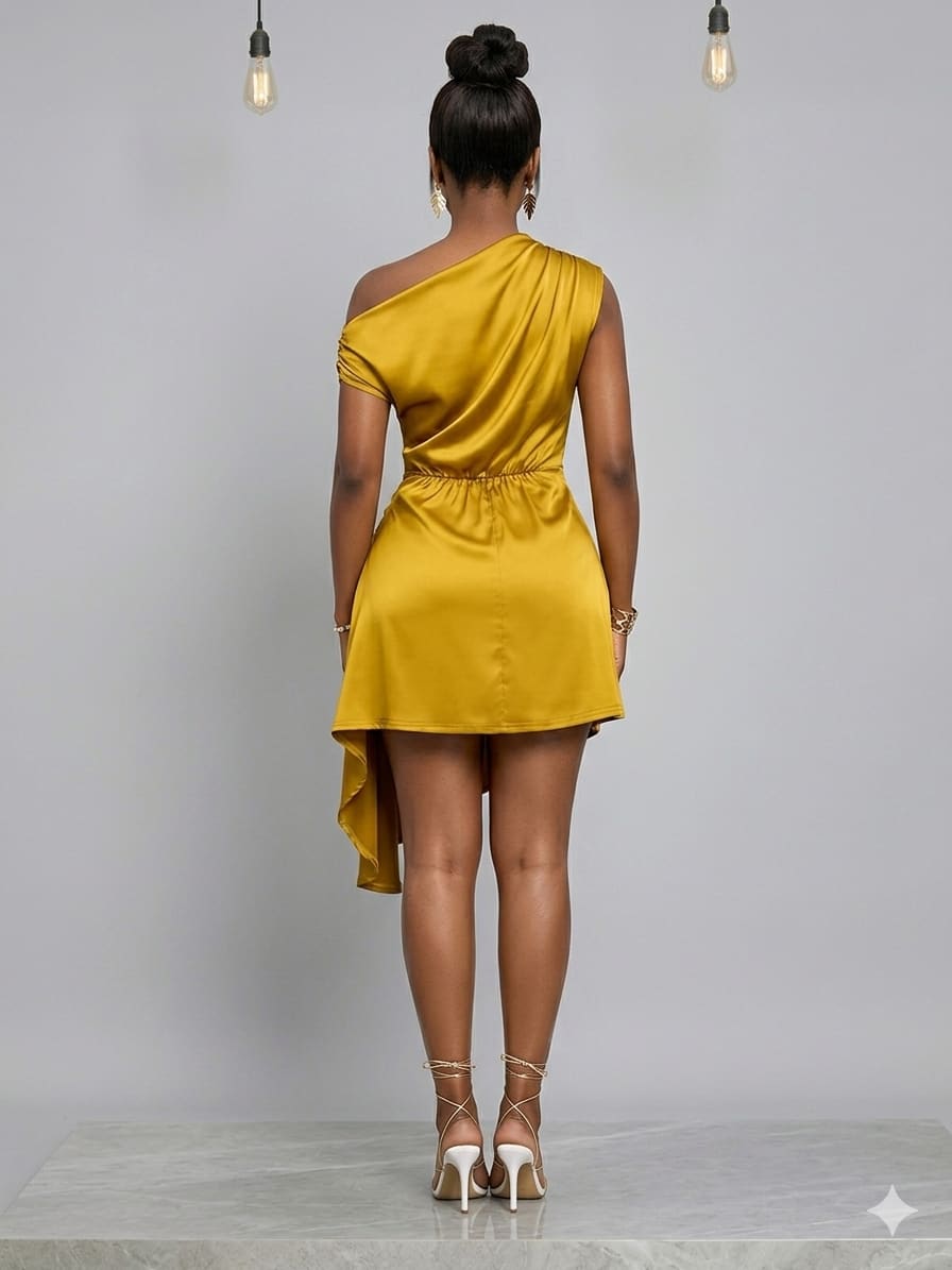 The Luna Drape Dress — view 3