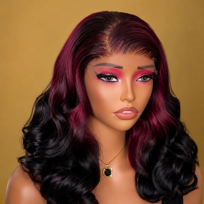 3 tone bounce wig| 5x5 closure lace — view 2