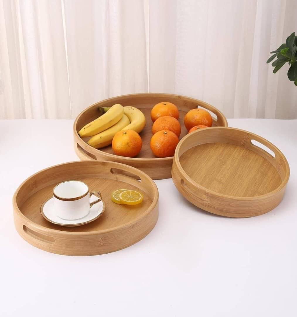 Bamboo serving tray — view 2