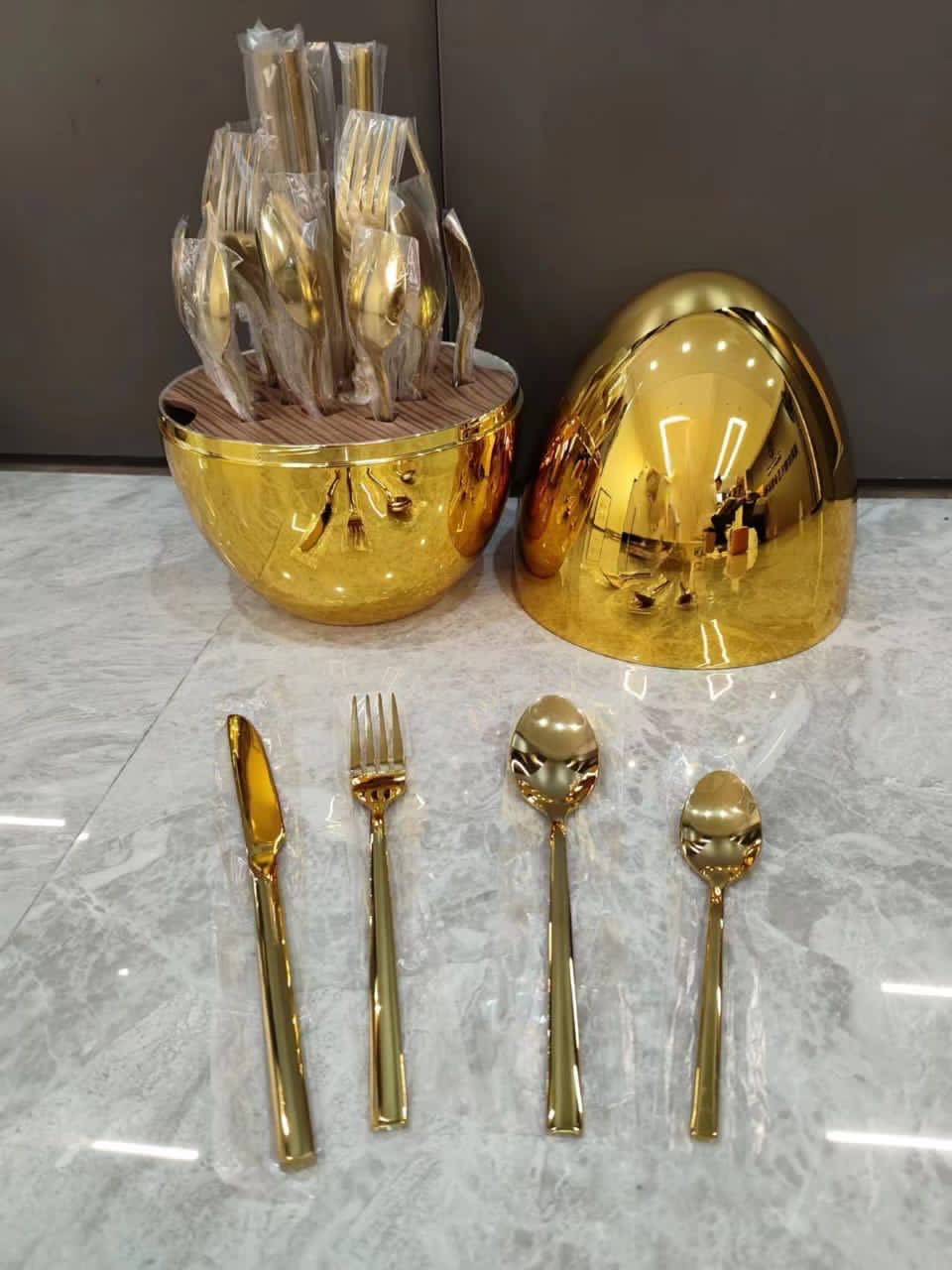 Golden-Egg Cutlery Holder sets — view 2