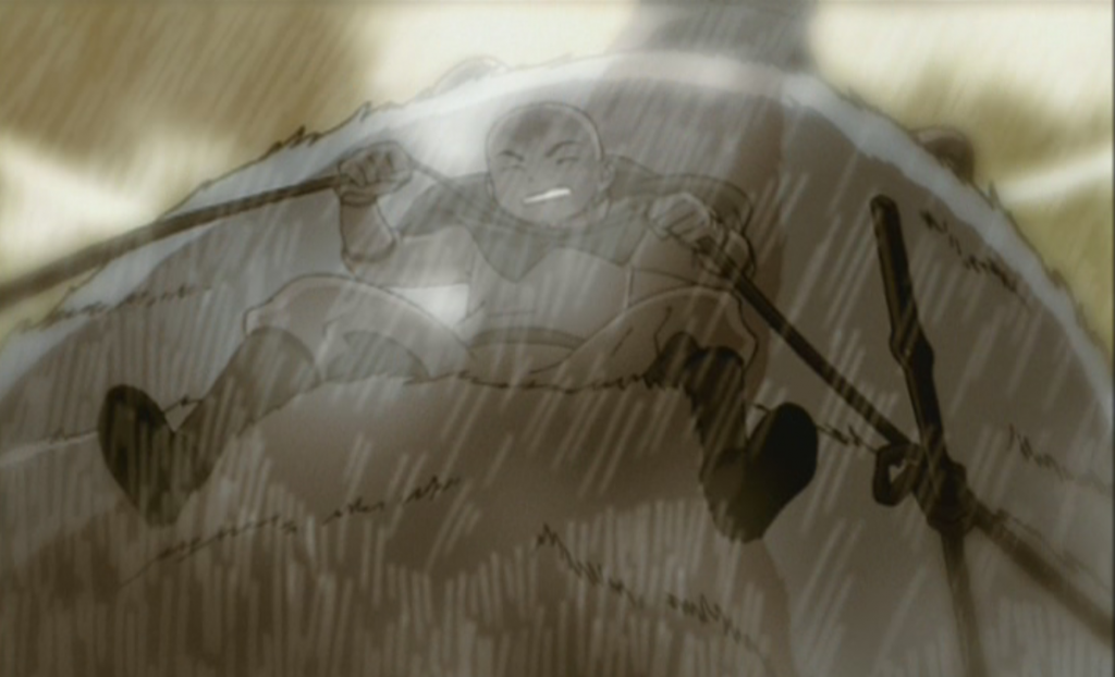 Aang Running Away