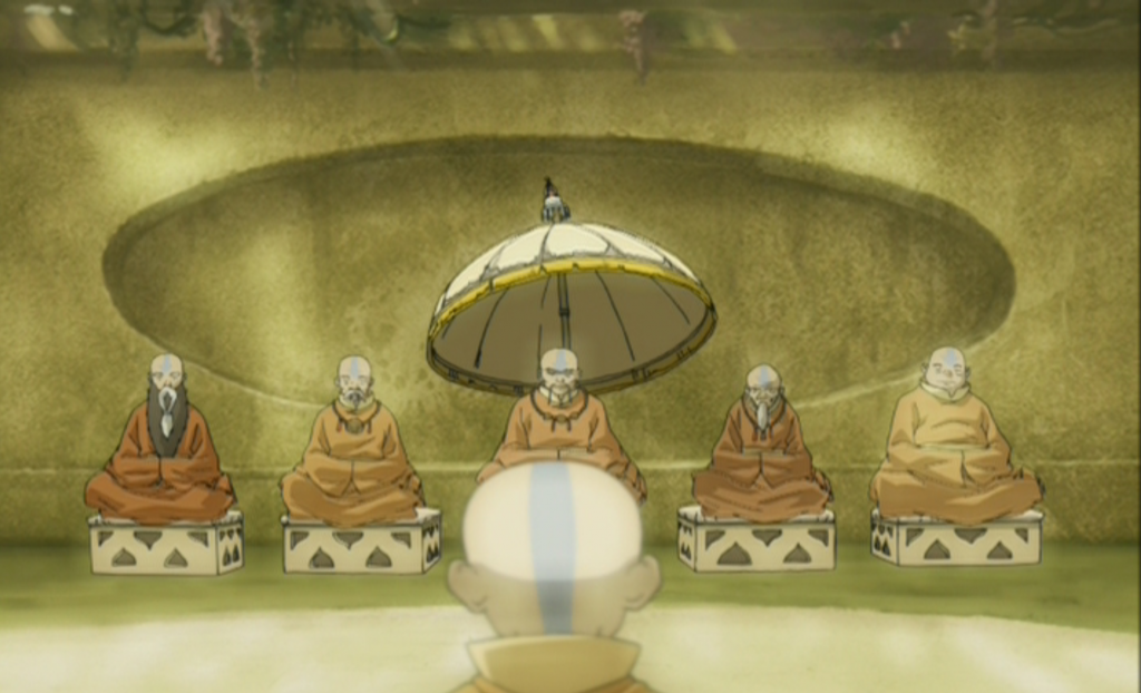 Aang Before Council of Airbenders