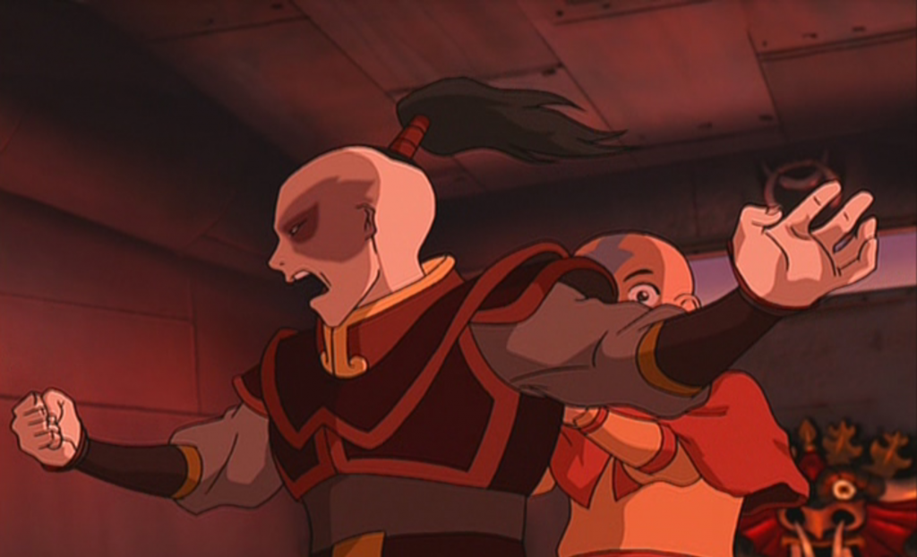 Aang and Zuko Fighting