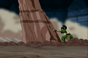 Toph attempts to stop the Drill