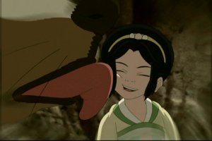 Toph tells Zuko about bonding with the BadgerMoles as they are both Blind, She learns Earthbending from them. Not just as a martial art but also as an extension of her senses.