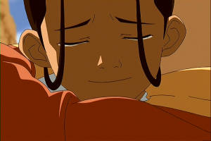 Katara is happy for Aang