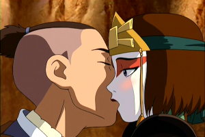 Sokka kisses Suki