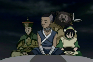 Sokka looks at the Earth Kingdom