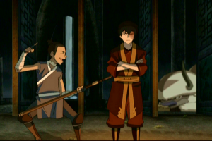 Sokka tries to get Zuko angry