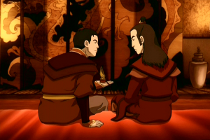 Roku and Sozin farewell