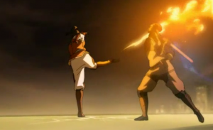 Korra Pursues Amon Korra Pursues Amon