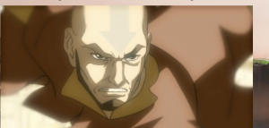 Korra has a flashback to Old Aang