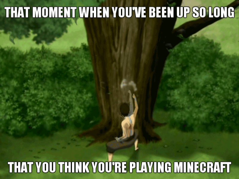 Aang plays MineCraft