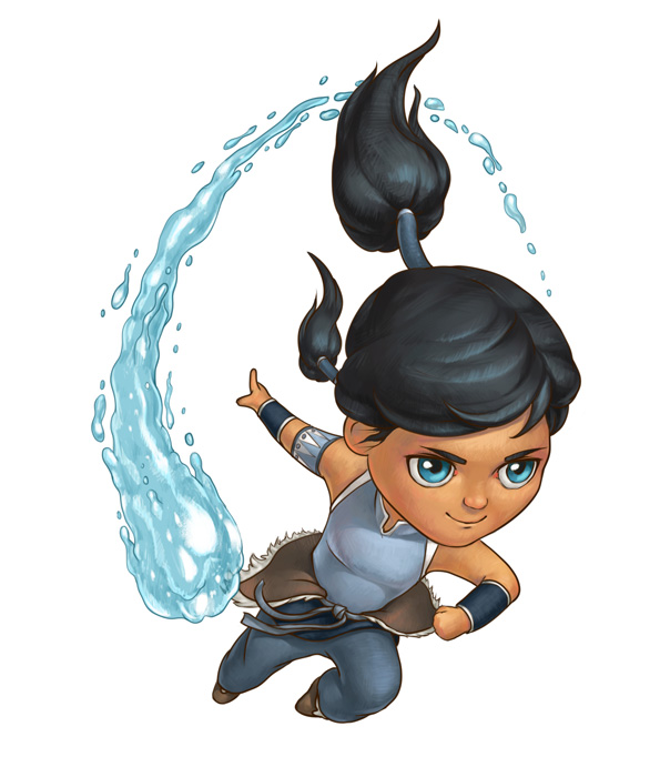 Bobblehead Korra bending