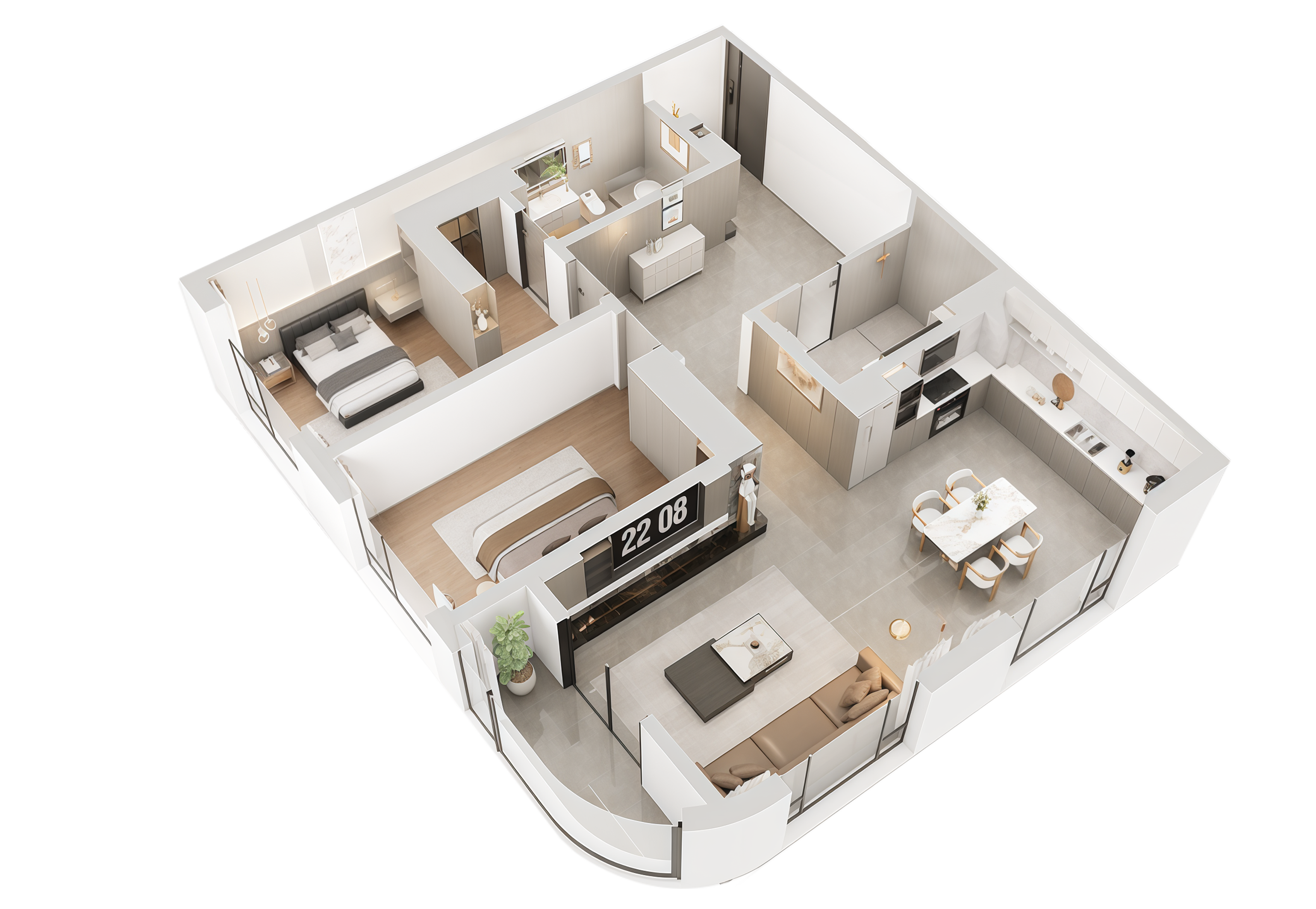 3-комнатная квартира 86,87 м²
