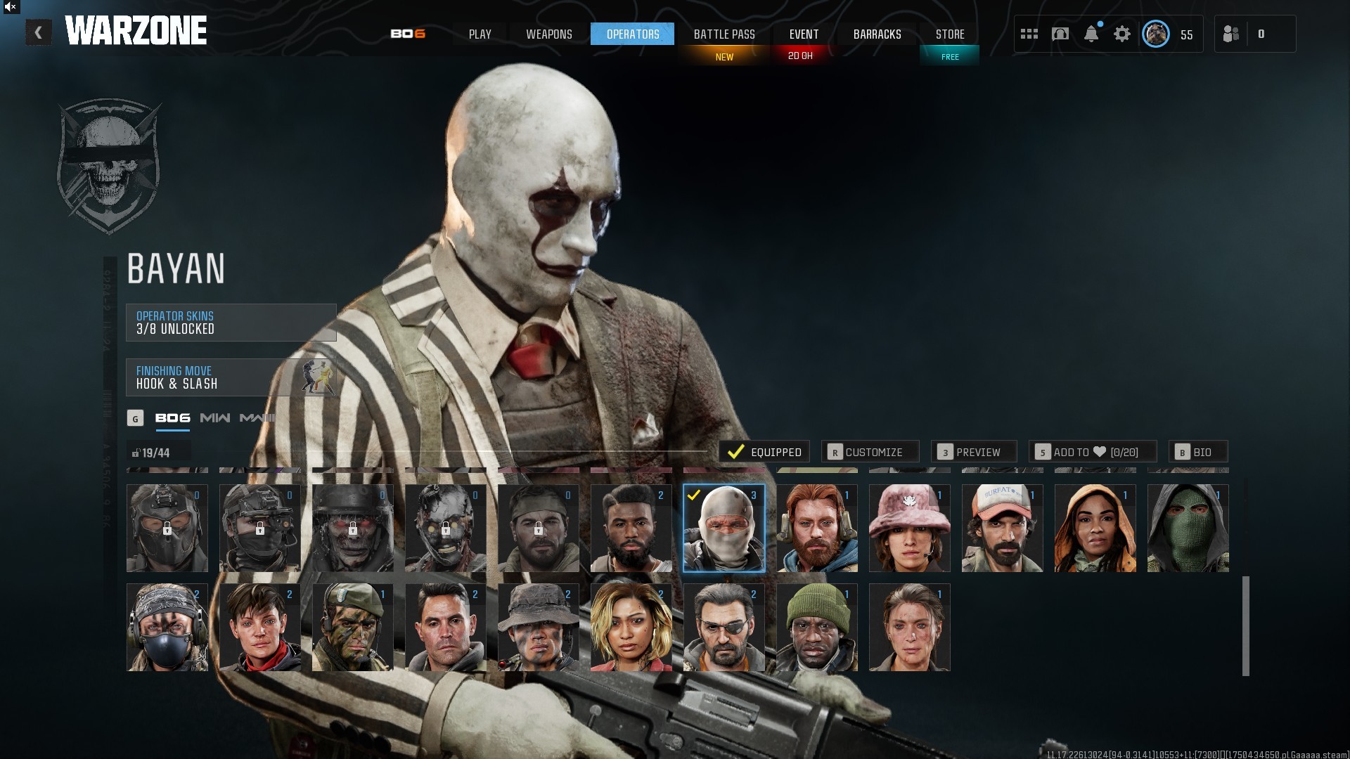 ⭐【Prestige 1】🔥 x3 Bundles | Rare Trail Blazer Skin | x3 Battlepass Skins | Rick Grimes | x55 Gun Mix Leveled | Kar98 Max