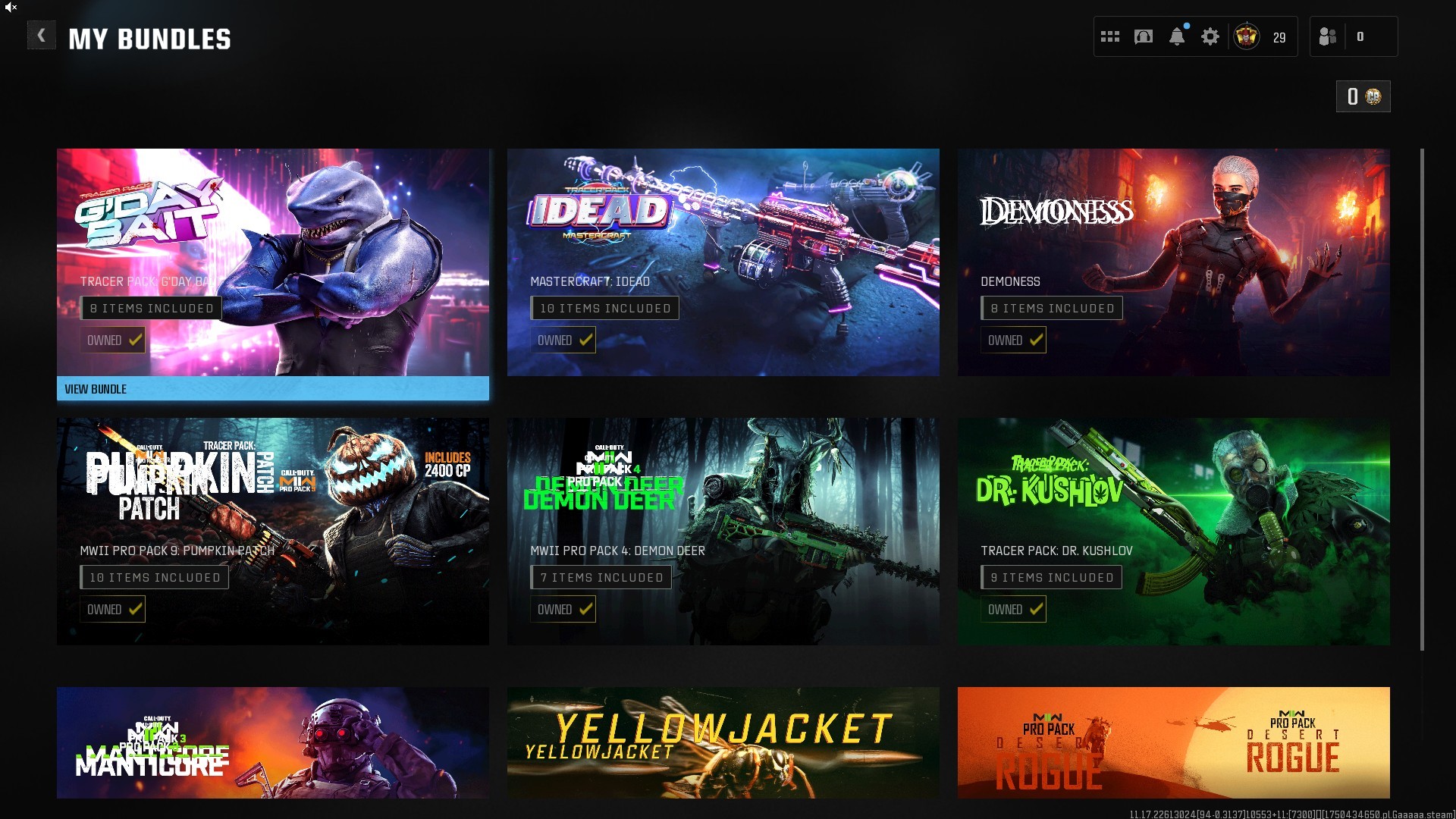 ⭐【Prestige 2】🔥 x9 Bundles | x2 Blackcell | John Doe-Rick Grimes Blackcell | x25 Mix Guns Leveled | Beta Skin Mw2