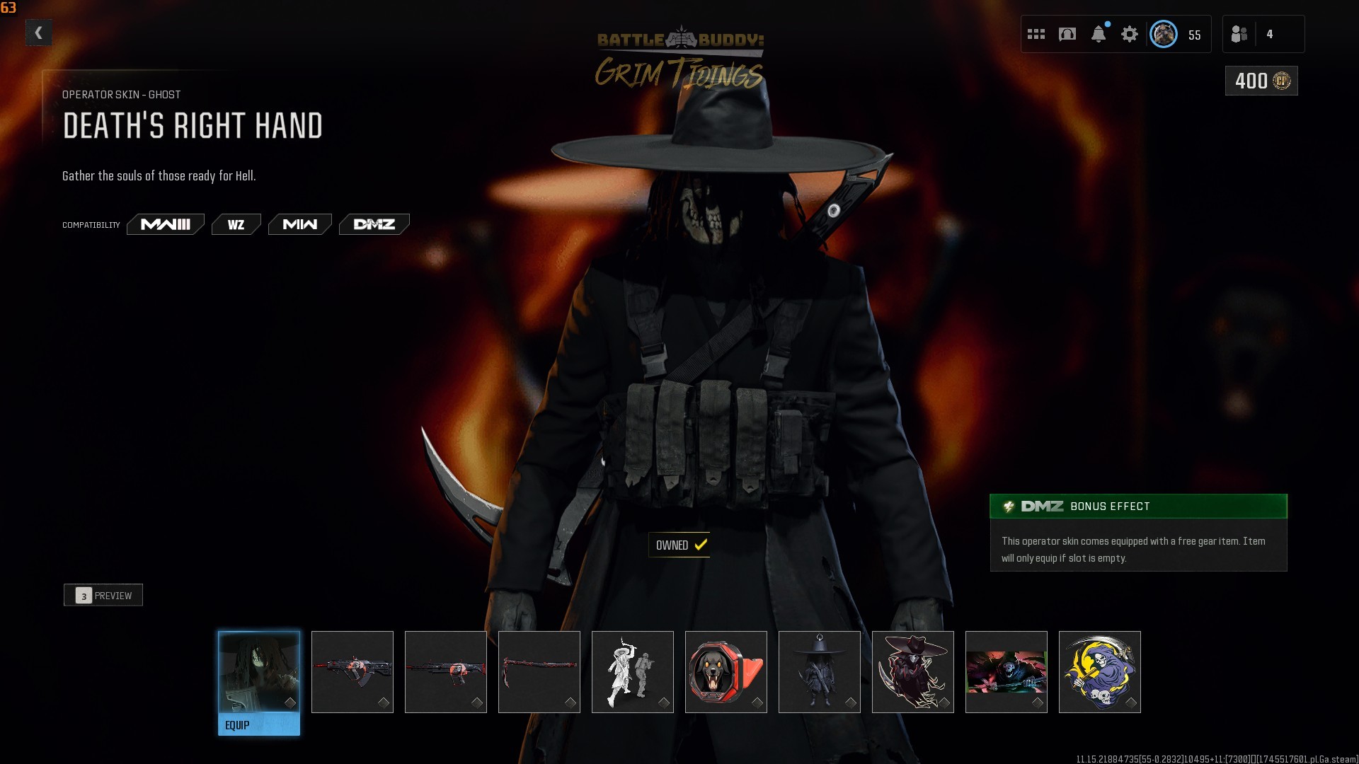 ⭐【WZ4/BO6】🔥【Prestige 1】x4 Blackcell Bought | John Doe-Ghost Shade-Arthur Blackcells | Grim Ghost Bundle | x7 Battlepass | 85 Gun Leveled