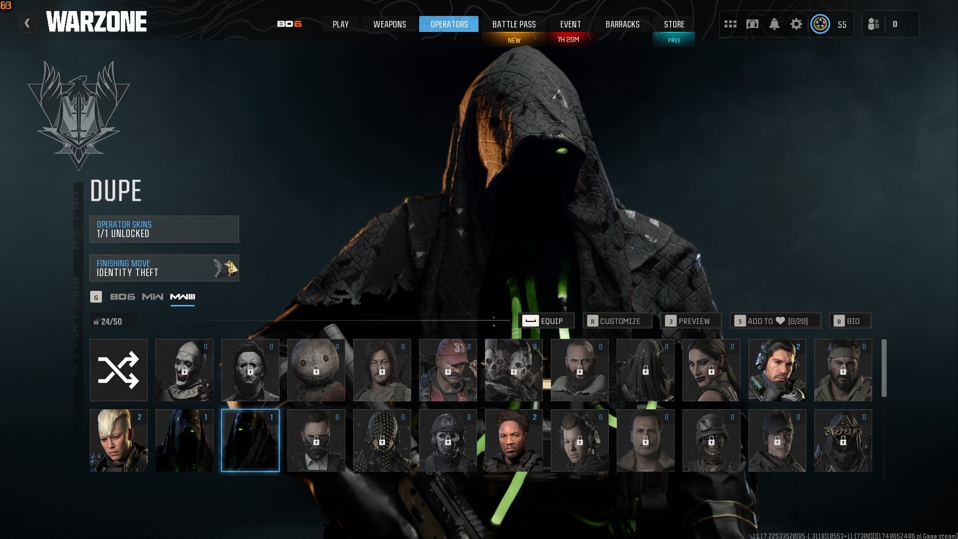 ⭐【WZ4/BO6】🔥【Level 55】Blackcell S4 Mw3 Max | Kar98 Max Blueprint | x20 Mix Guns