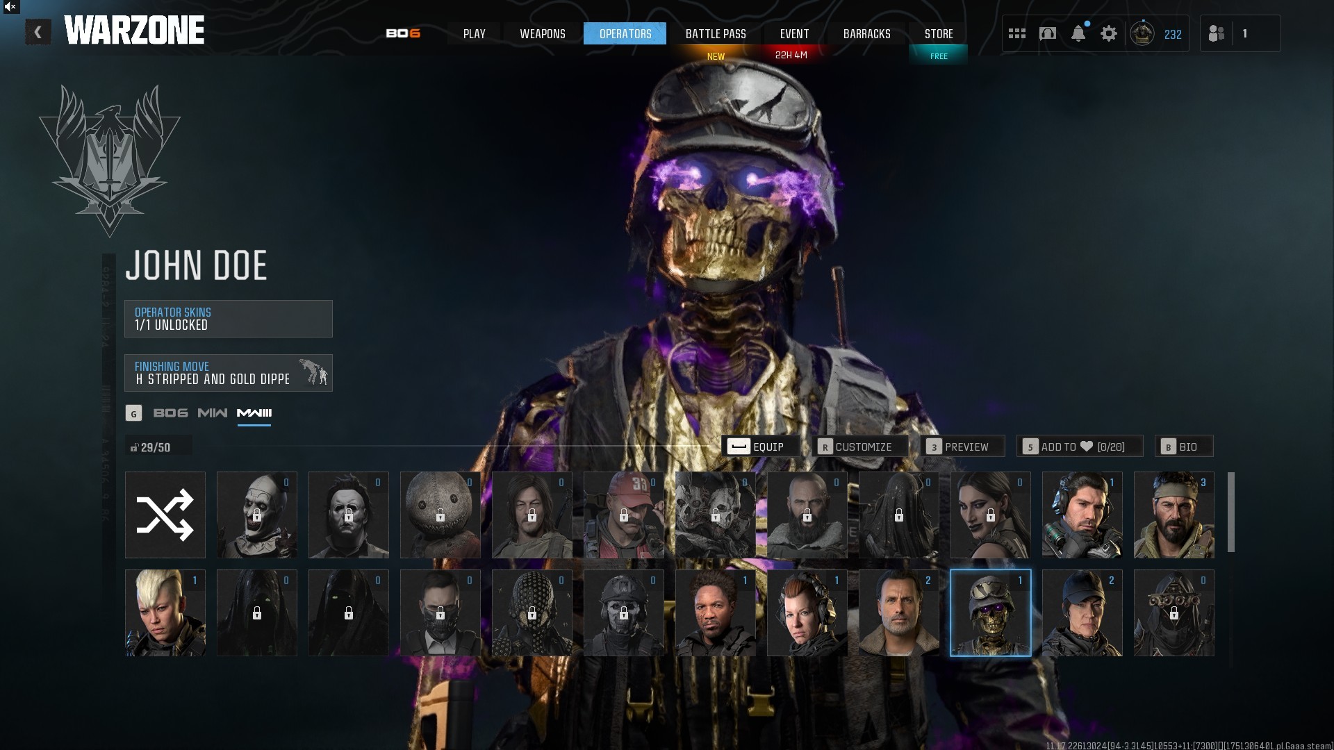 ⭐【Prestige Master】🔥 Dark Matter-Interstellar-Afterlife-Nebula-Platinum | x3 Bundles | Front Man | x2 Blackcell Max | John Doe…..