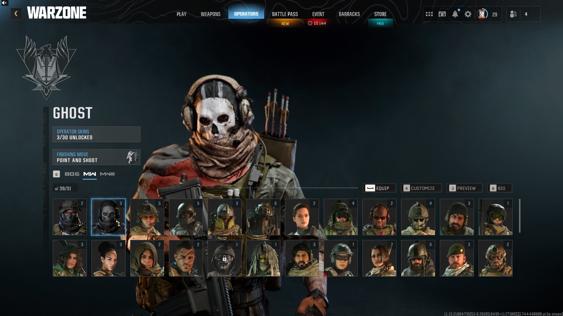 ⭐【WZ4/BO6】🔥【Prestige 5】x7 Battlepass Max | 100+ Gun Leveled | Stacked Operator Skins