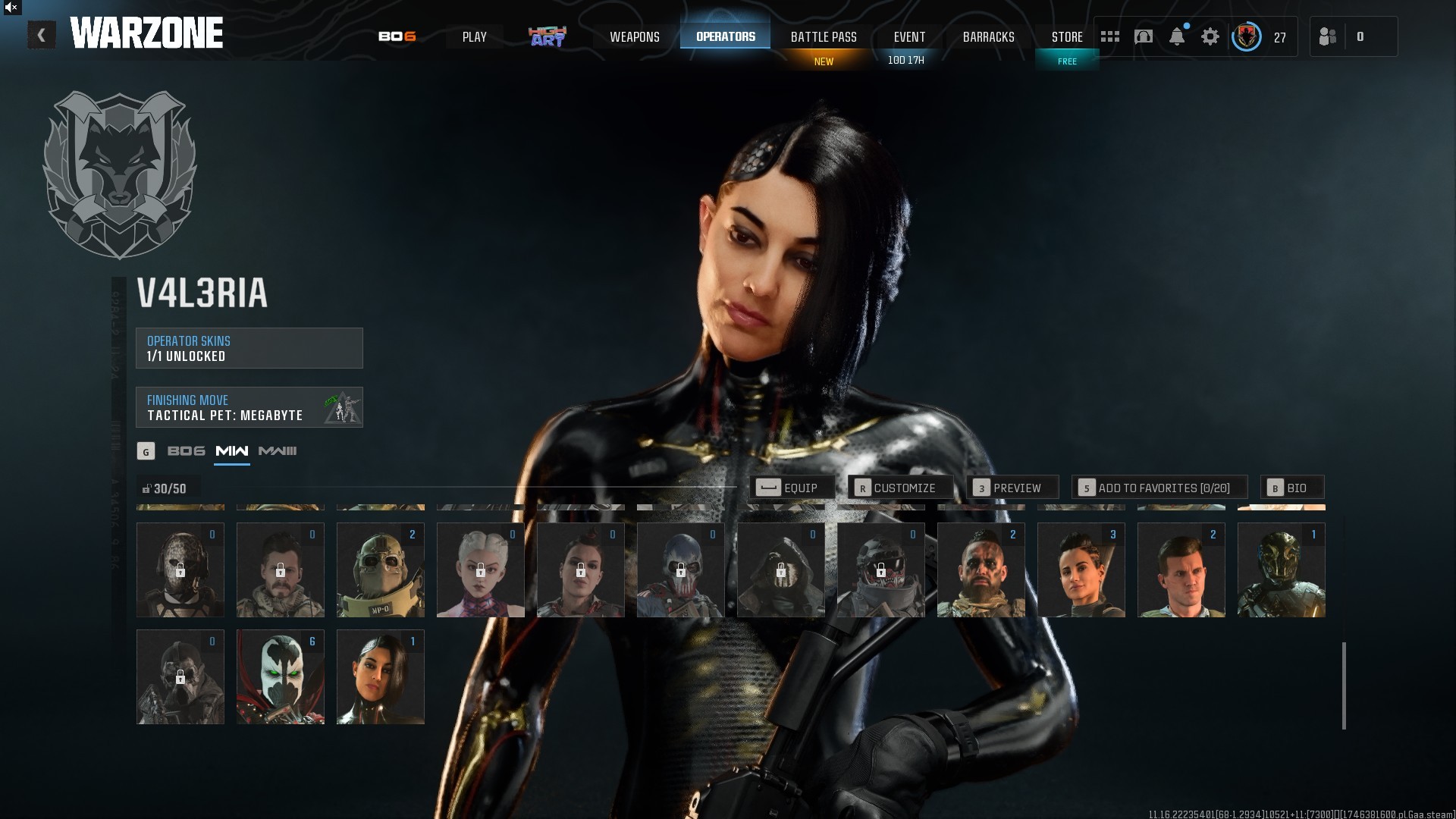 ⭐【Prestige 3】🔥 x3 Blackcell Bought | V4L3RIA-Arthur-Rhea Ripley Blackcells | x30 Mix Guns Leveled | Kar98 Blueprint