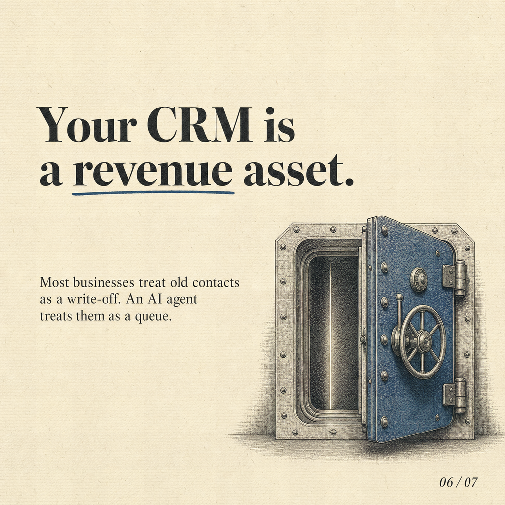 Lesson slide summarising what dormant contact reactivation teaches about CRM health