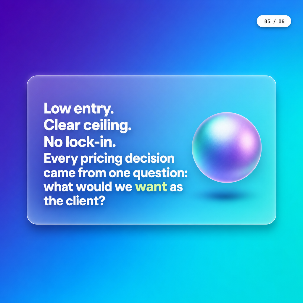 Why It Works slide summarising the ai agent pricing logic