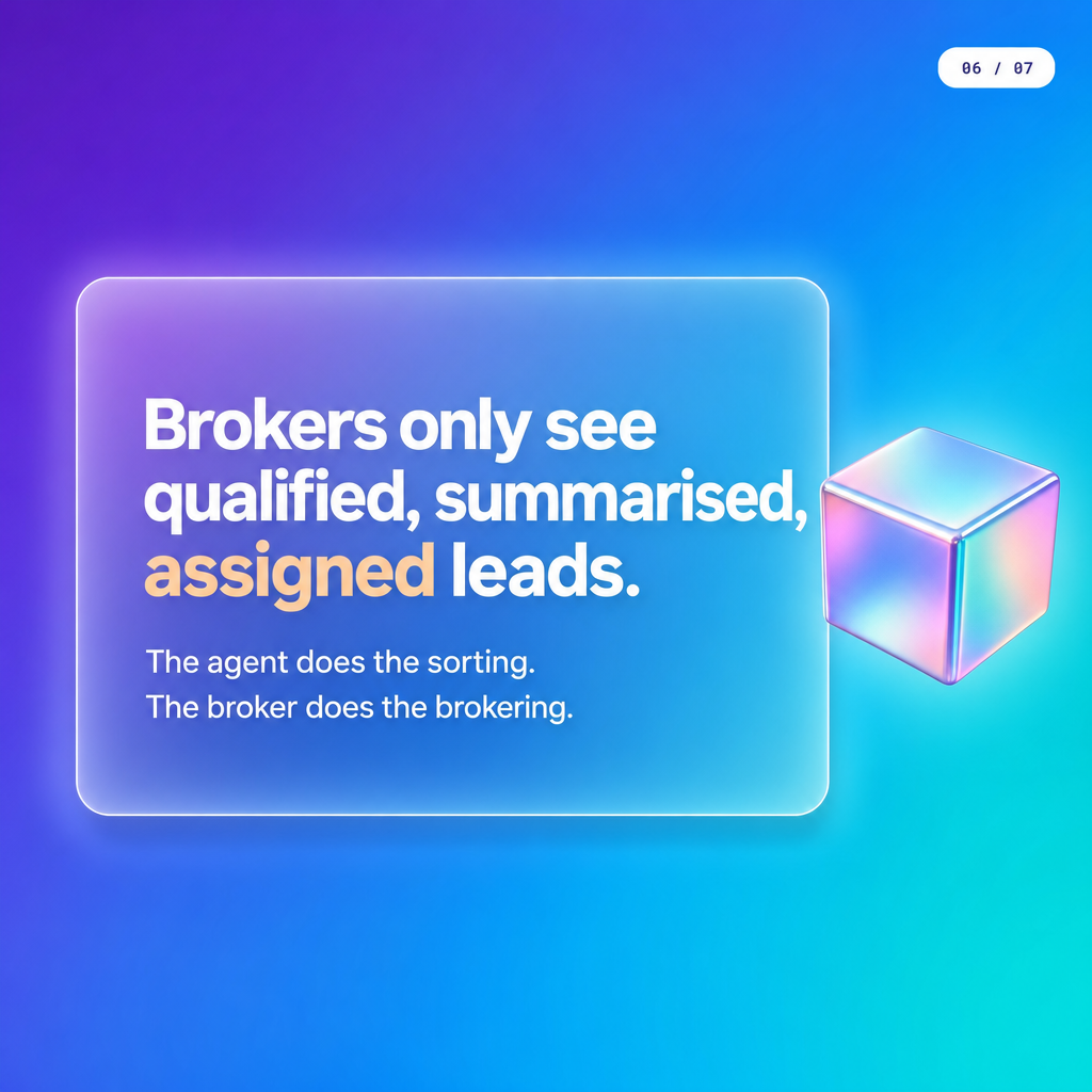 Outcome: hand-off design working for a small broker team