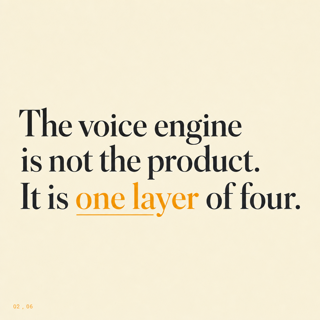 Slide showing the engine-only component of voice agent cost
