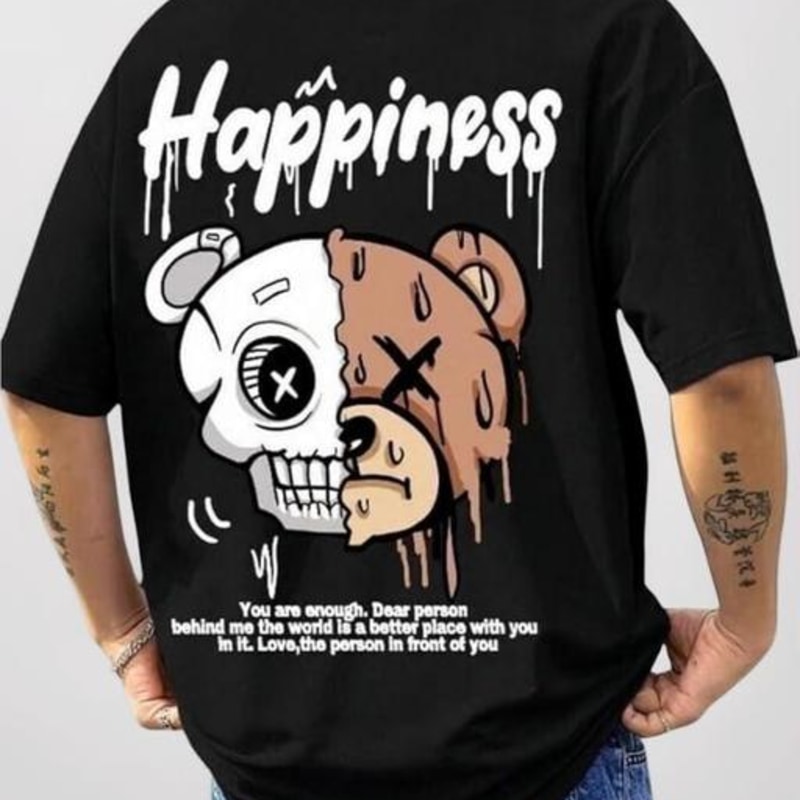 Men Cotton Blend Oversize Tshirts - 1