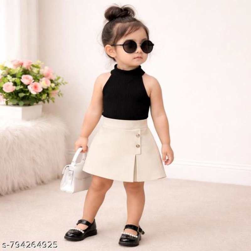 Cute Trendy Girls Top & Bottom Sets - 2
