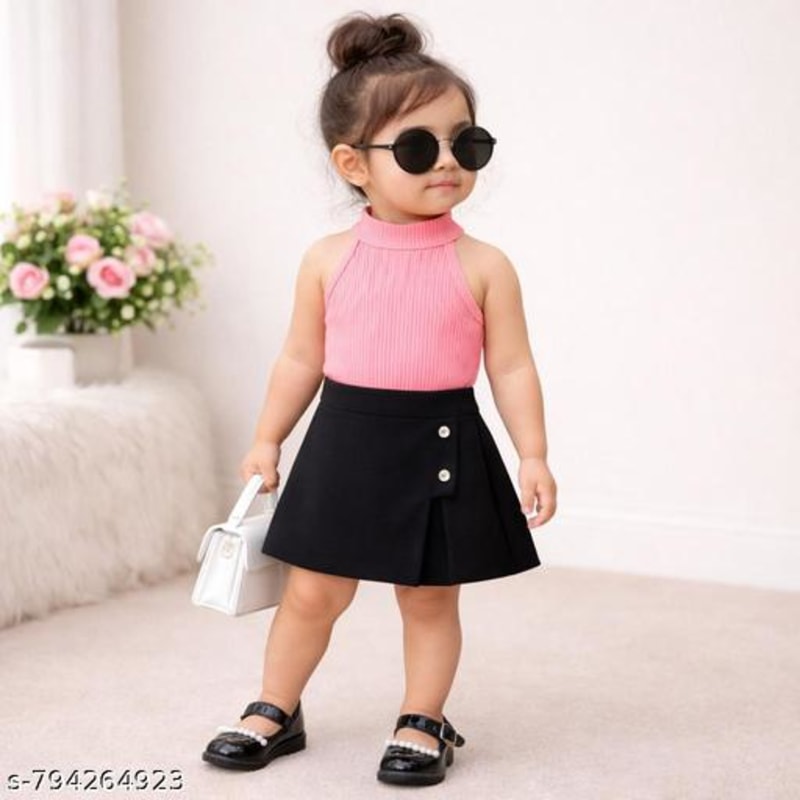 Cute Trendy Girls Top & Bottom Sets - 3