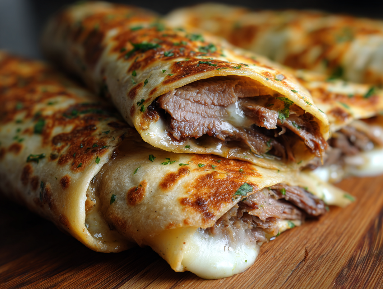 French Dip Tortilla Roll Ups - Step 3