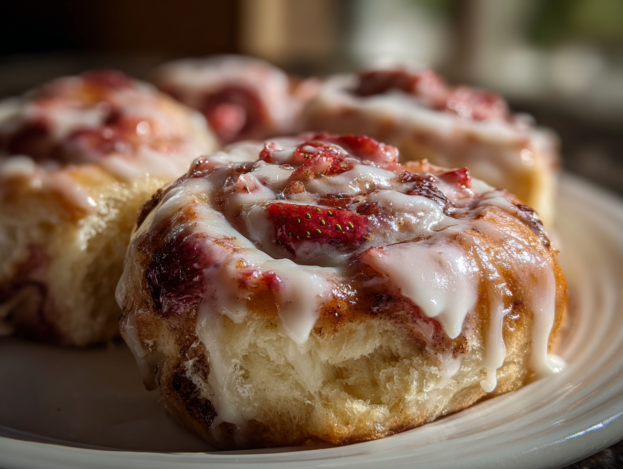 Strawberry Cheesecake Cinnabon Rolls recipe