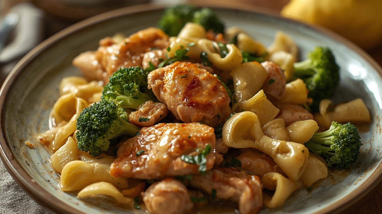 Cowboy Butter Lemon Bowtie Chicken with Broccoli - Step 2