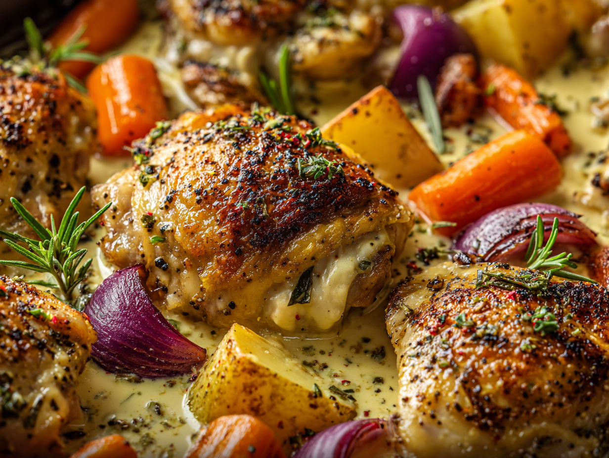 Creamy Baked Dijon Chicken Thighs - Step 3