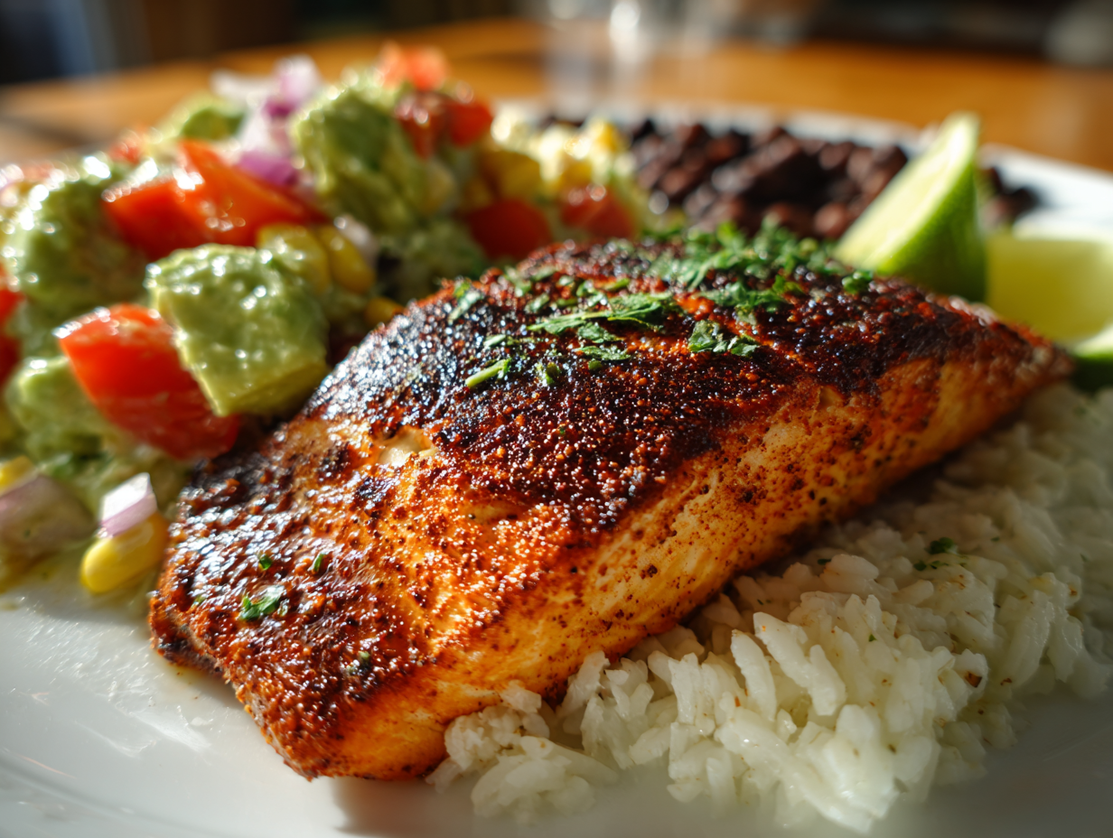 Cajun Salmon Avocado Lime - Step 2