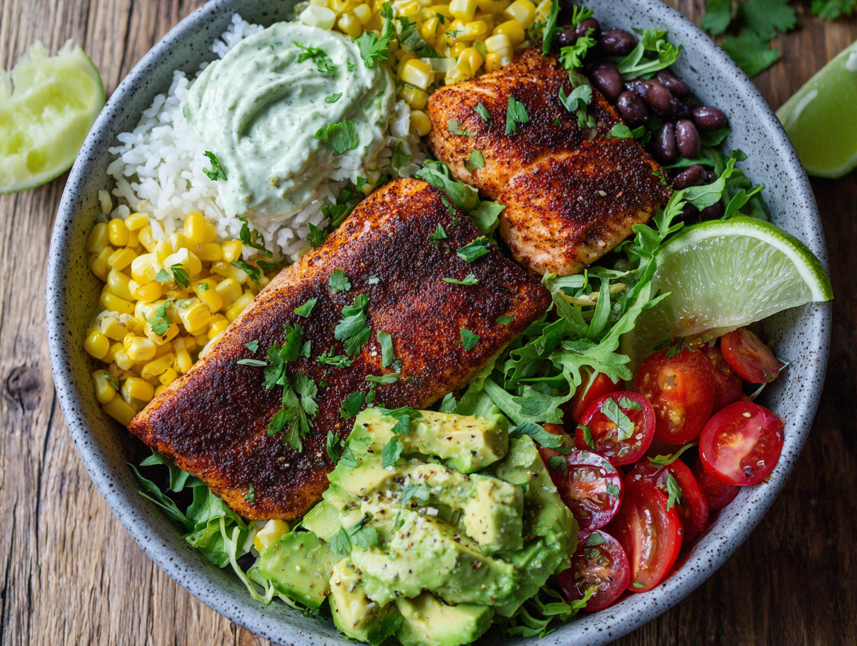 Cajun Salmon Avocado Lime - Step 3