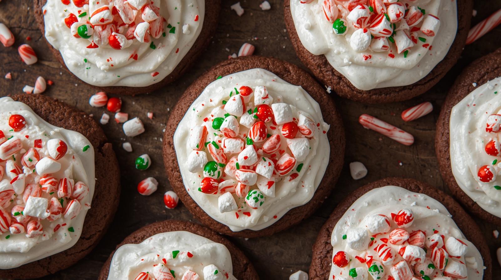 Hot Cocoa Cookies with Marshmallow Frosting - Step 3