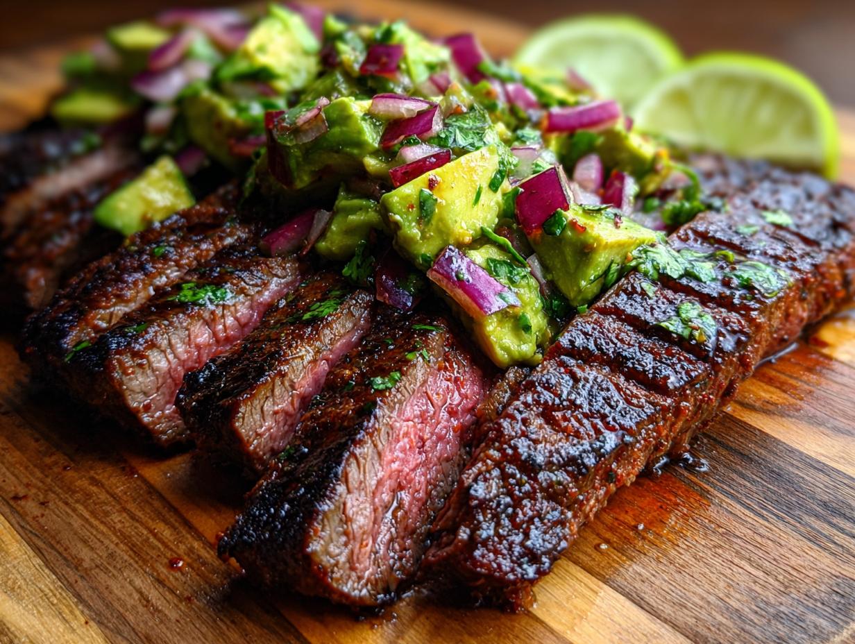 Juicy Chili-Lime Flank Steak with Avocado Salsa - Step 3